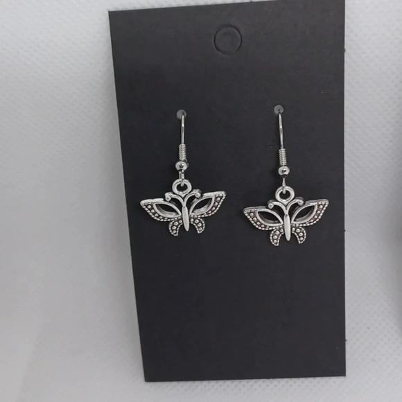 Handmade butterfly and gummy bear earrings - Picture 2 of 3